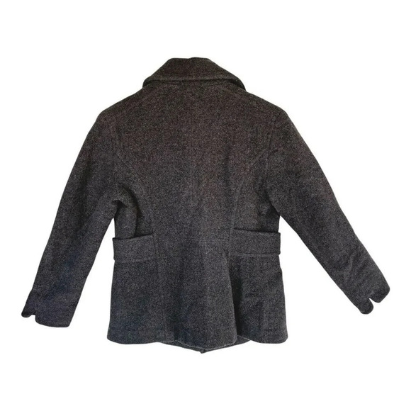 St. Johns Bay Size S Wool Cashmere Mid Length Pea Coat Double Breasted Winter - Picture 2 of 11
